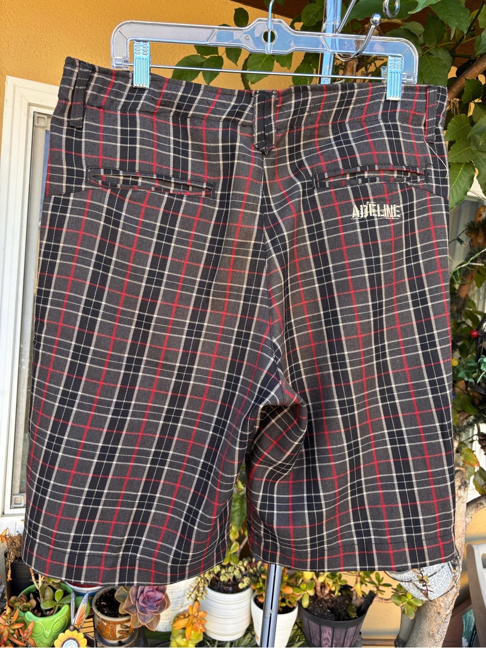 Vintage Y2K 90’s Adeline Street Plaid Skate Shorts Size 36 Waist
